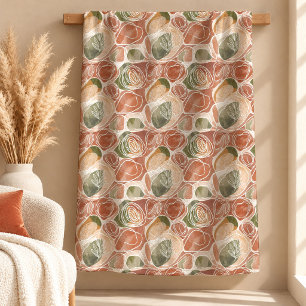Refined Rust Copper Boho Throw Blanket Gift