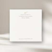 Refined Tan and Gold Feather Simple Notary Office