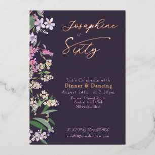 Refined Watercolor Wildflower  Named 60th Birthday