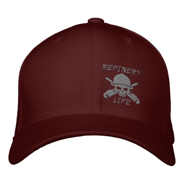 Refinery Life - Front only (grey stitching) Embroidered Hat (Front)