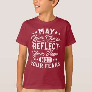 Reflect Hope Not Fear – Motivational Choice Quote T-Shirt