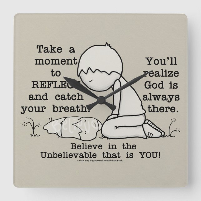 Reflect Square Wall Clock (Front)