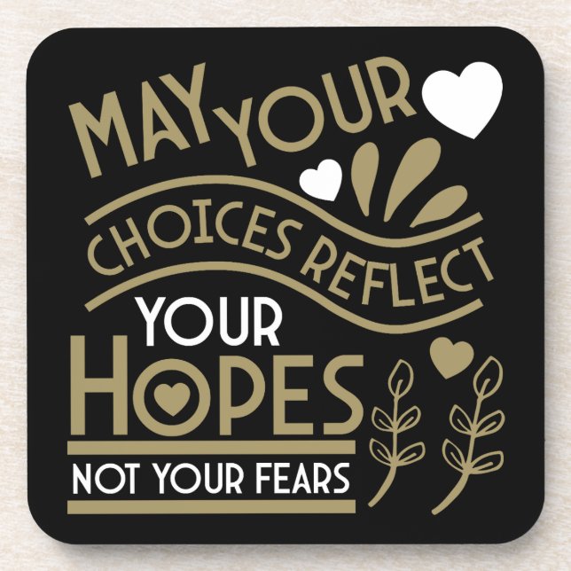 Reflect Your Hopes Motivation Coaster (Front)