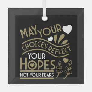 Reflect Your Hopes Motivation Glass Tree Decoration