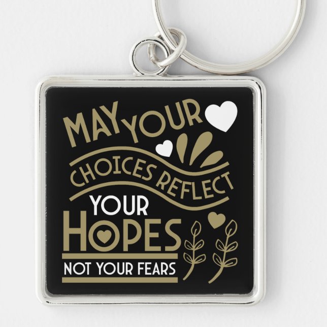 Reflect Your Hopes Motivation Key Ring (Front)