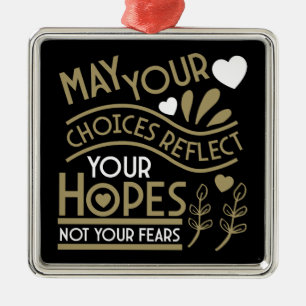Reflect Your Hopes Motivation Metal Tree Decoration