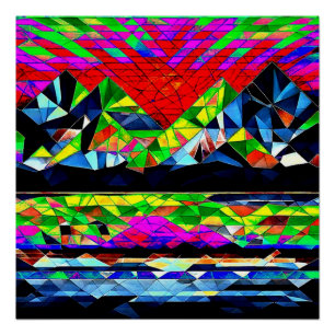 Reflected Angular Sunset 1 Poster