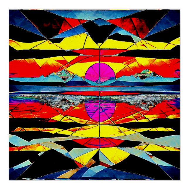 Reflected Angular Sunset 2 Poster (Front)