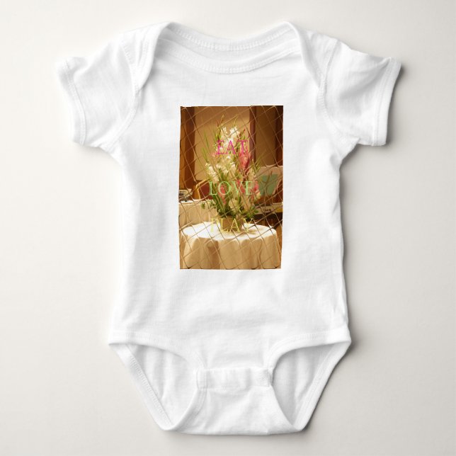 Reflected Blooms Art Print Baby Bodysuit (Front)