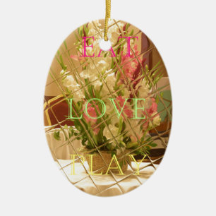 Reflected Blooms Art Print Ceramic Tree Decoration