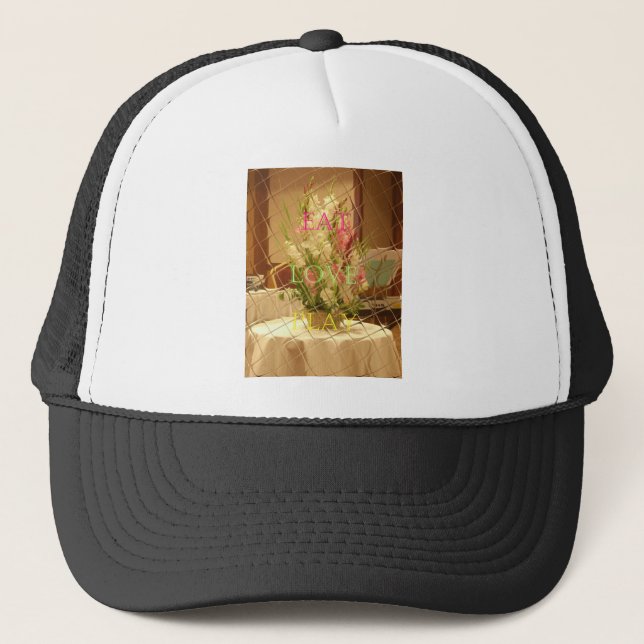 Reflected Blooms Art Print Trucker Hat (Front)