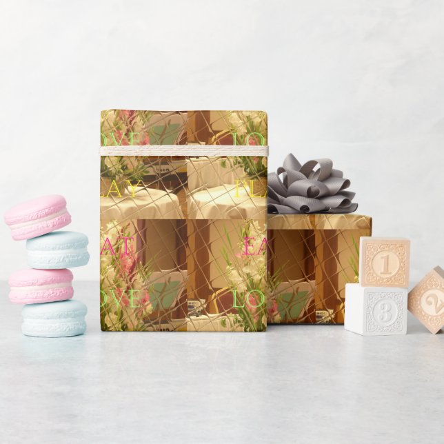 Reflected Blooms Art Print Wrapping Paper (Baby Shower)