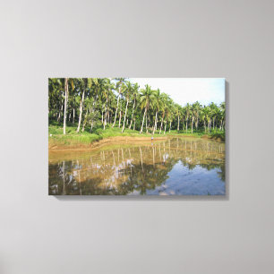 Reflected Palm Trees Canvas Print