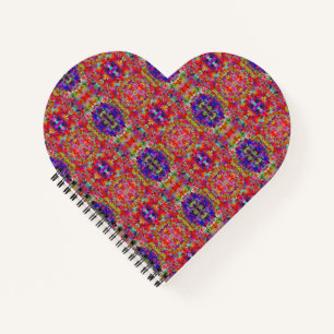 reflected red pattern notebook