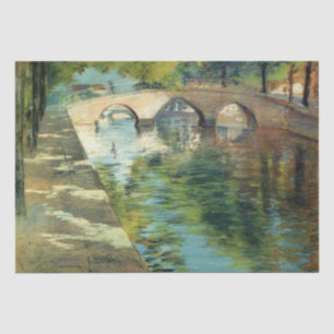Reflected Trees on Waters of a Canal Tissue Paper