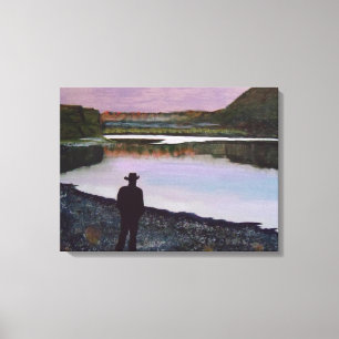 "Reflecting at the Missouri River" Canvas Print