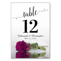 Reflecting Cassis Purple Rose Elegant Wedding