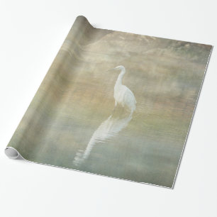 Reflecting Egret Wrapping Paper