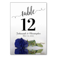 Reflecting Navy Blue Rose Elegant Wedding