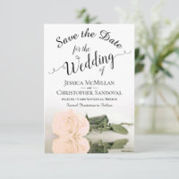 Reflecting Pale Peach Rose Romantic Wedding