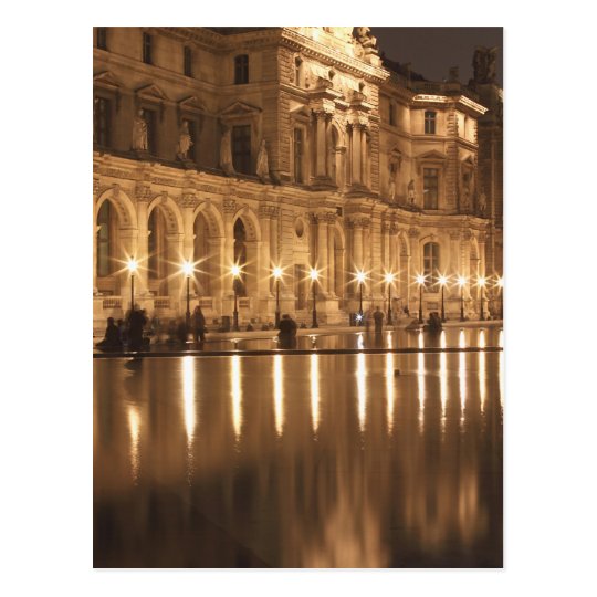 Reflecting pool at the Louvre, Paris, France Postcard