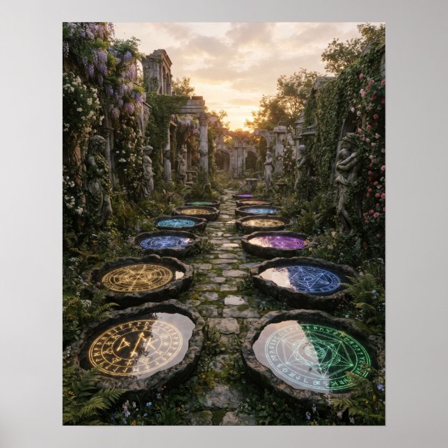 Reflecting Pool Stone Garden  Poster (Front)