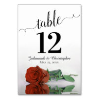 Reflecting Rust Orange Rose Elegant Wedding