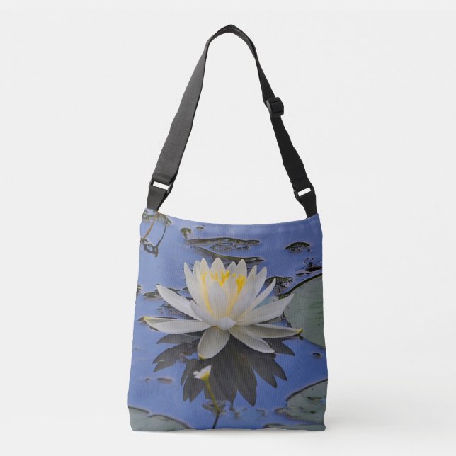 Reflecting Waterlily Crossbody Bag (Front)