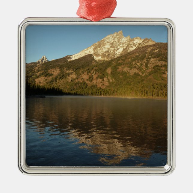 Reflection at Jenny Lake I Metal Tree Decoration (Front)