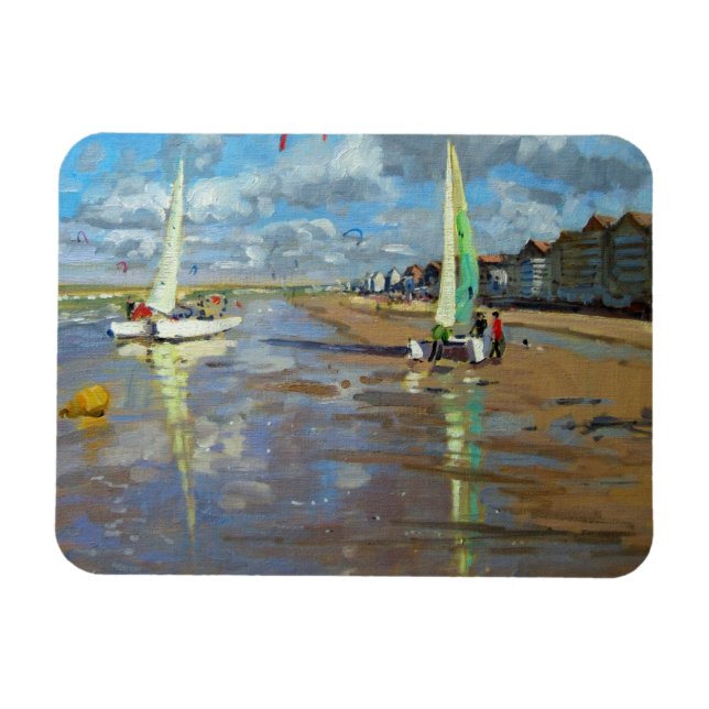Reflection Bray Dunes France Magnet (Horizontal)
