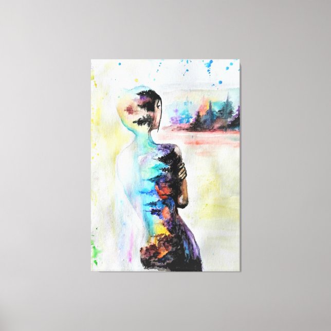 Reflection Canvas Print - Woman Body Painting (Front)
