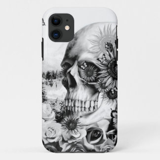 Reflection. Floral landscape skull. iPhone 11 Case