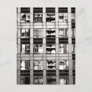 Reflection in B & W Postcard