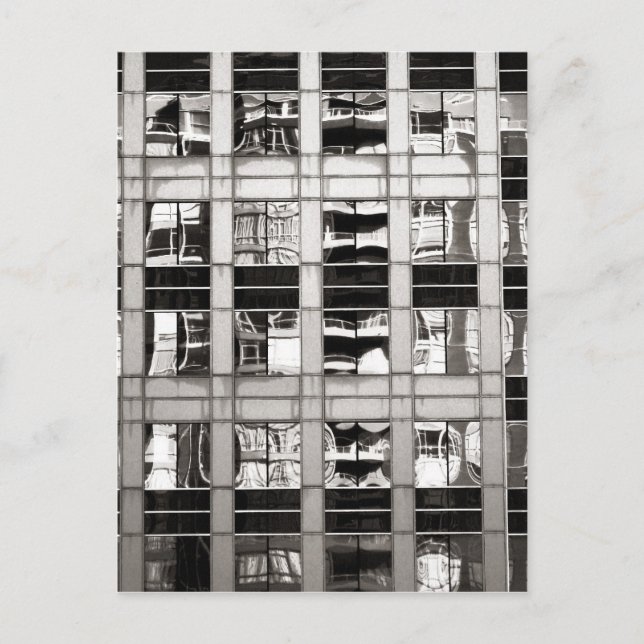Reflection in B & W Postcard (Front)