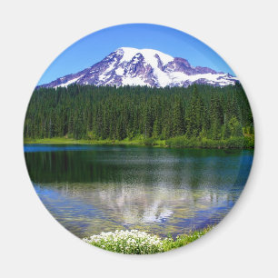 Reflection Lake, Mount Rainier, WA, USA Magnet