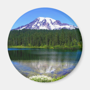 Reflection Lake, Mount Rainier, WA, USA Magnet