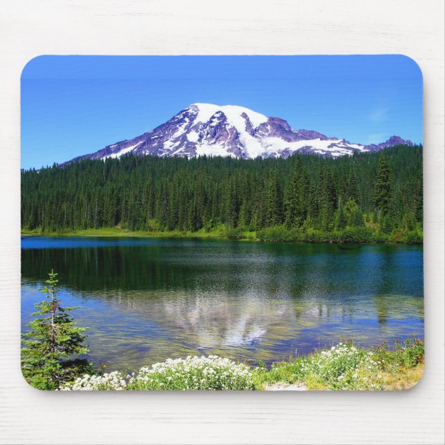 Reflection Lake, Mount Rainier, WA, USA Mouse Mat (Front)