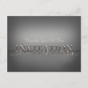 Reflection Mirror Invitation Grey