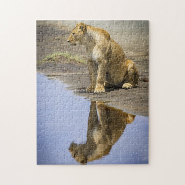 Reflection of a Lioness Puzzle (Vertical)