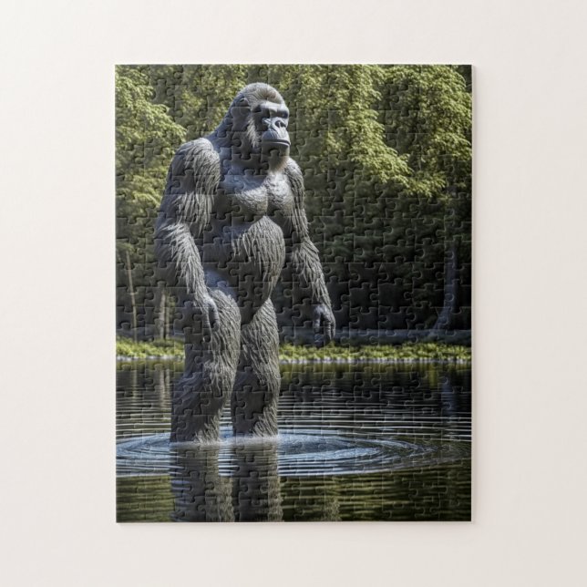 Reflection of Bigfoot in Water Jigsaw Puzzle (Vertical)