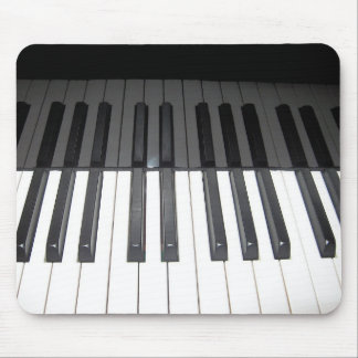 reflection of black and white piano keys mouse mat