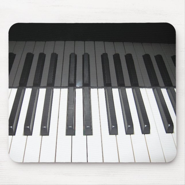 reflection of black and white piano keys mouse mat (Front)