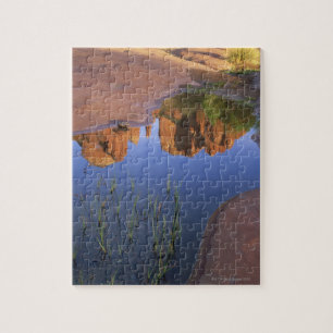 Reflection of Cathedral Rock , Sedona , Arizona Jigsaw Puzzle