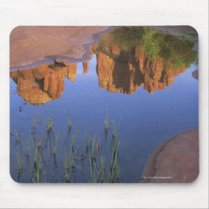Reflection of Cathedral Rock , Sedona , Arizona Mouse Mat
