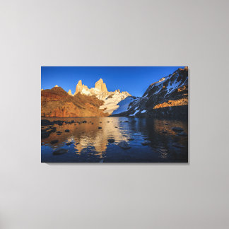 Reflection Of Fitz Roy At Sunrise Canvas Print