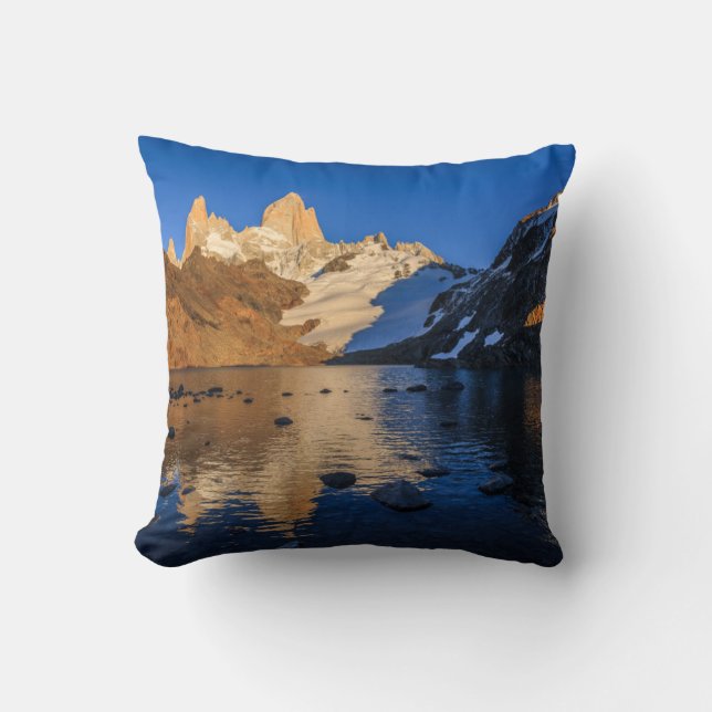 Reflection Of Fitz Roy At Sunrise Cushion (Front)