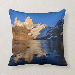 Reflection Of Fitz Roy At Sunrise Cushion