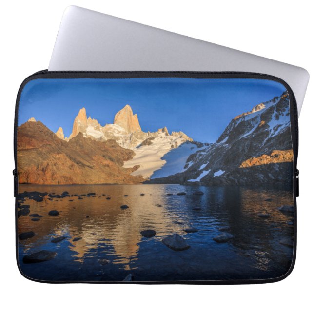 Reflection Of Fitz Roy At Sunrise Laptop Sleeve (Front)