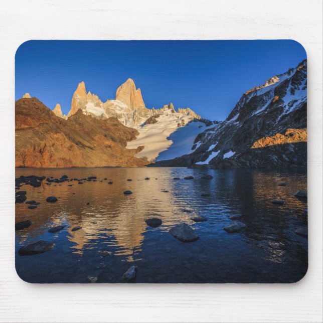 Reflection Of Fitz Roy At Sunrise Mouse Mat (Front)