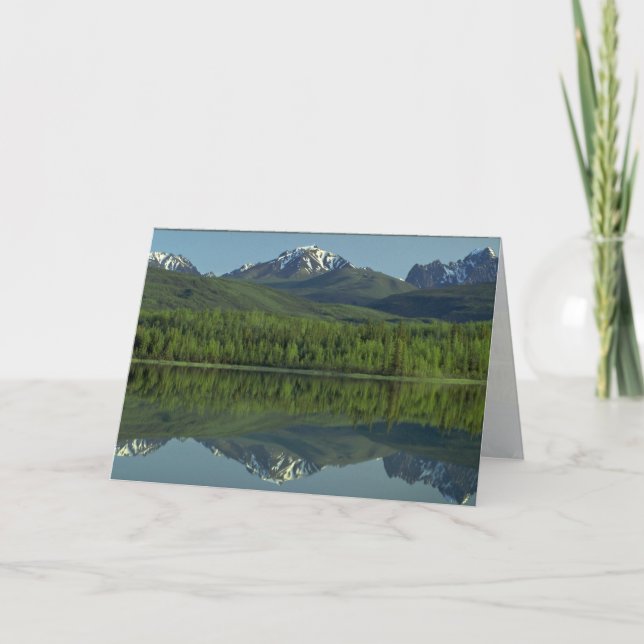 Reflection of the Ragged Range Mountains, N.W.T., Card (Front)